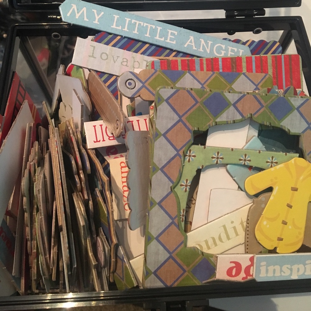 Bundle Of Cute Scrapbook Paper, Pieces, stickers, and so much more!